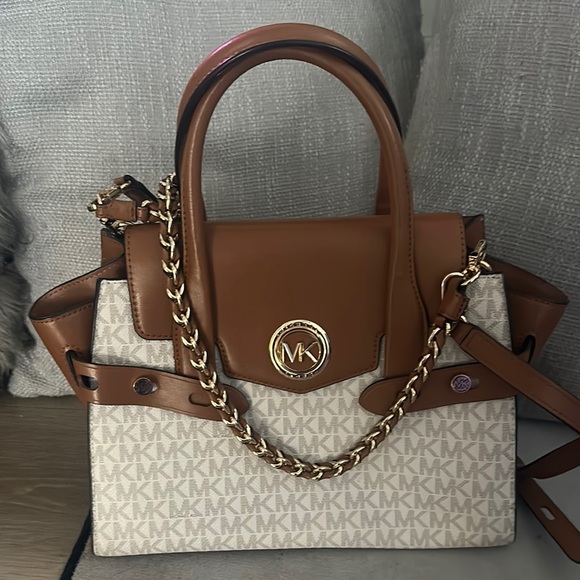 Michael Kors Brown and Cream Satchel Bag - Picture 4 of 7